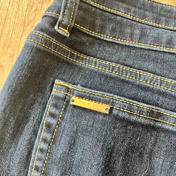 Womens Michael Kors Dark Denim Straight Jeans - 12 - Picture 5 of 9